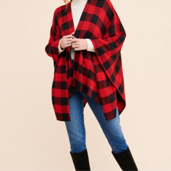 Lauren Ralph Lauren Jackets & Blazers - NWOT Lauren  Ralph Lauren Buffalo plaid poncho size S/M